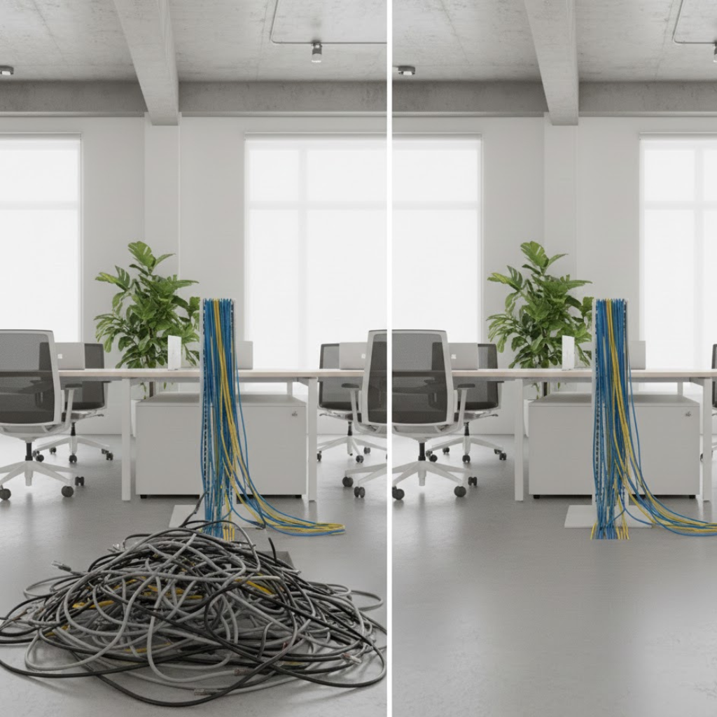 不要ケーブル撤去