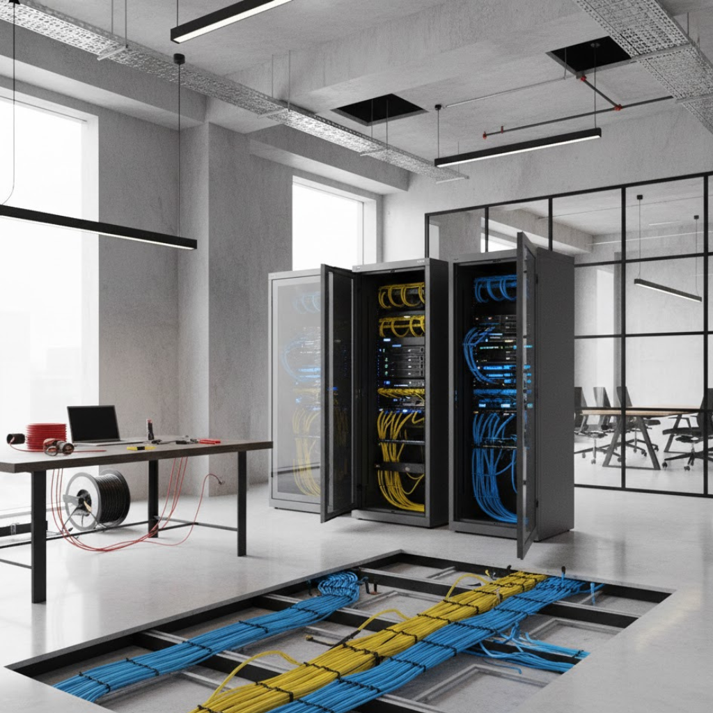 OAフロア配線・天井裏配線