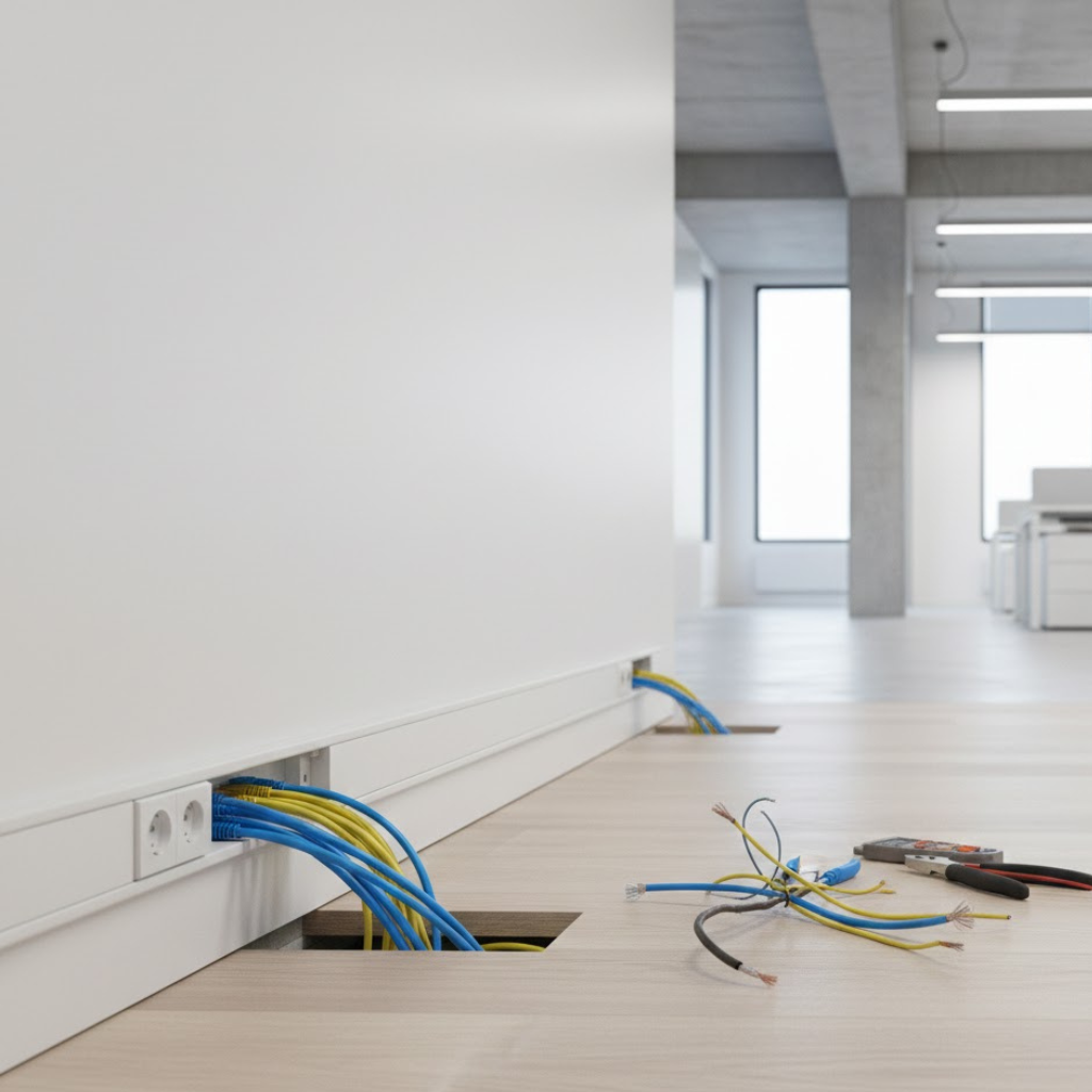 LAN断線修理・配線モール設置