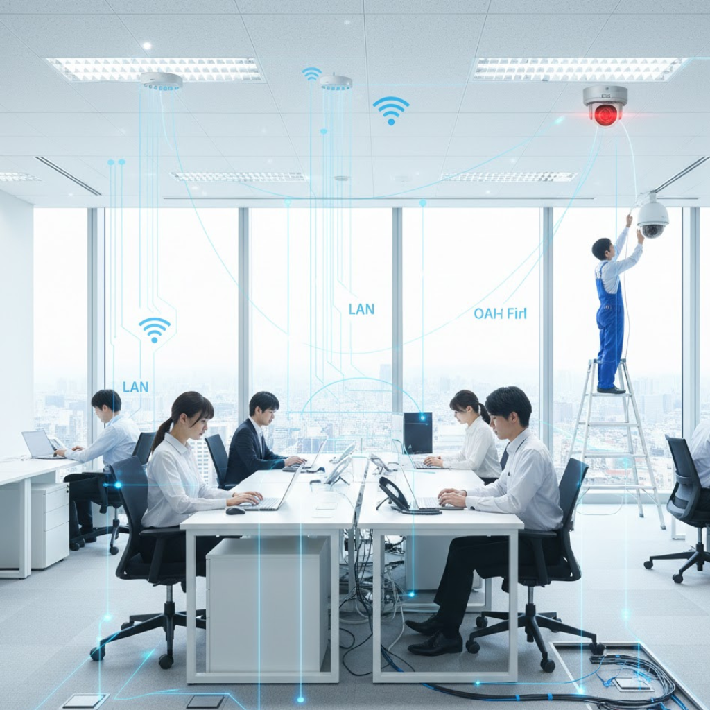 移転先での工事