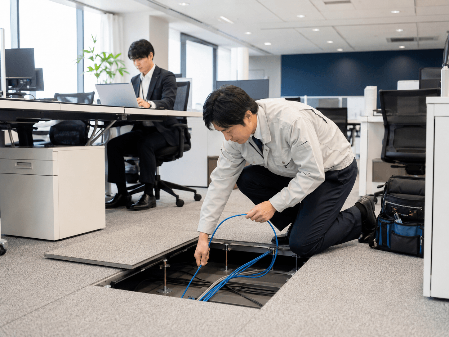 【名古屋市】LANケーブルの断線修理・配線引き直し工事｜急なネットワーク不通を即日解決