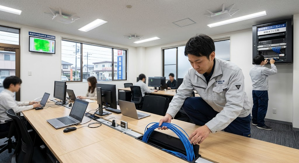 社員8名規模オフィスのLAN工事・業務用Wi-Fi構築